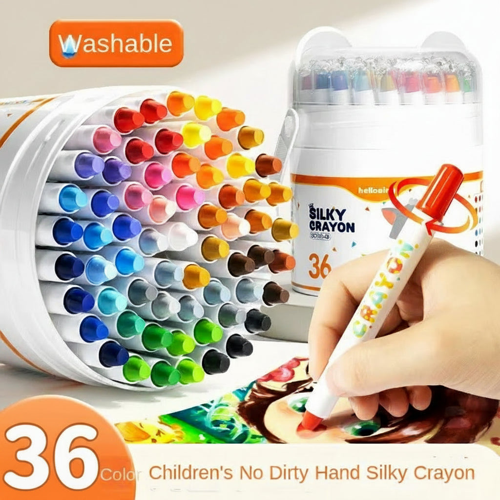 Set of 36 washable children's crayons