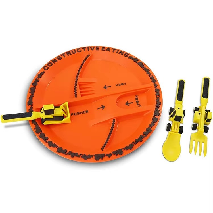 Constructive Eating Plate & Utensils