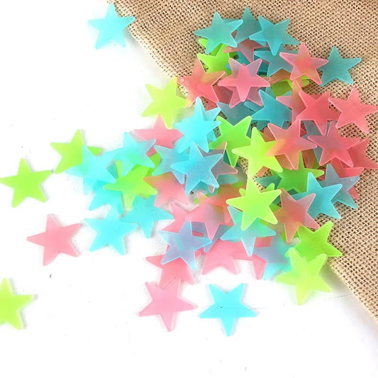 Glow-in-the-Dark Star Wall Decals | 10 PCS
