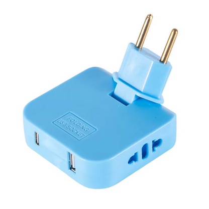 180 Plug Adapter with USB-A & Type-C