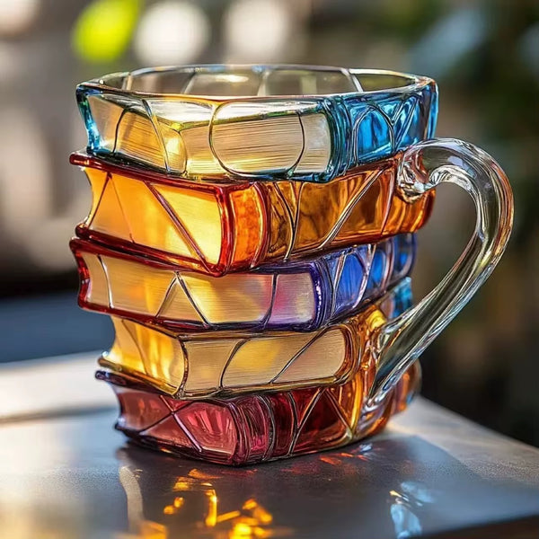 Colorful Painted Book Cup