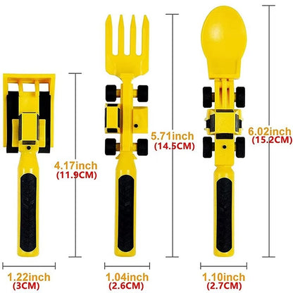Constructive Eating Plate & Utensils