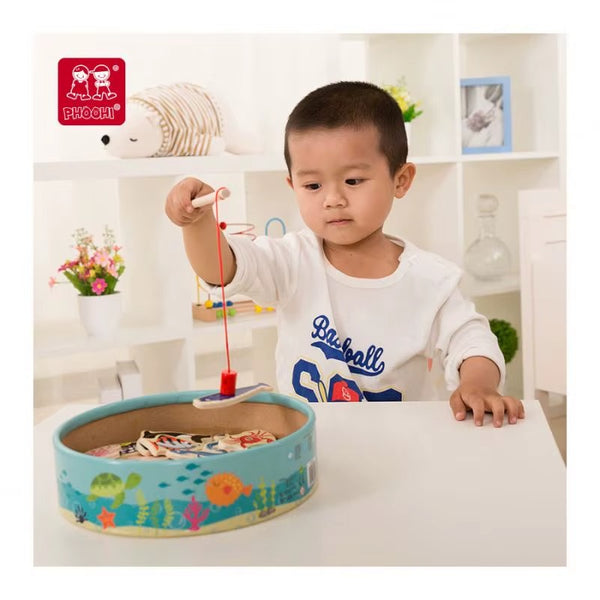 Wooden Magnetic Fishing Toy Set