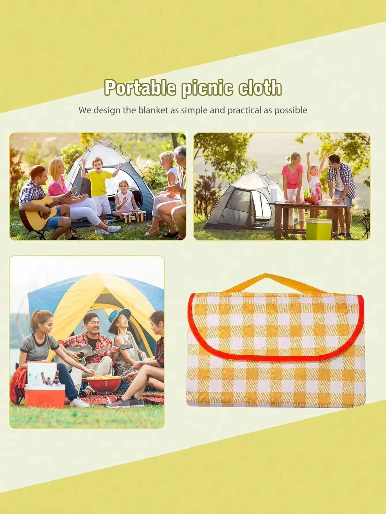 Outdoor & Picnic Oxford Blanket Extra Large 2 m x 2 m