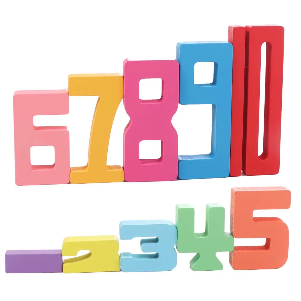 Wooden Numbers Building Block