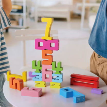 Wooden Numbers Building Block