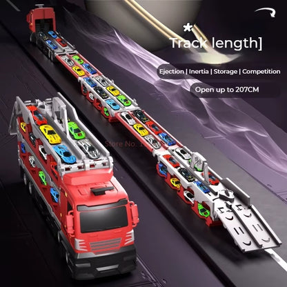 Car Transporter Truck Transforming Carrier | Includes 16 Cars