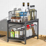 2-Tier Sliding Storage Rack Organizer