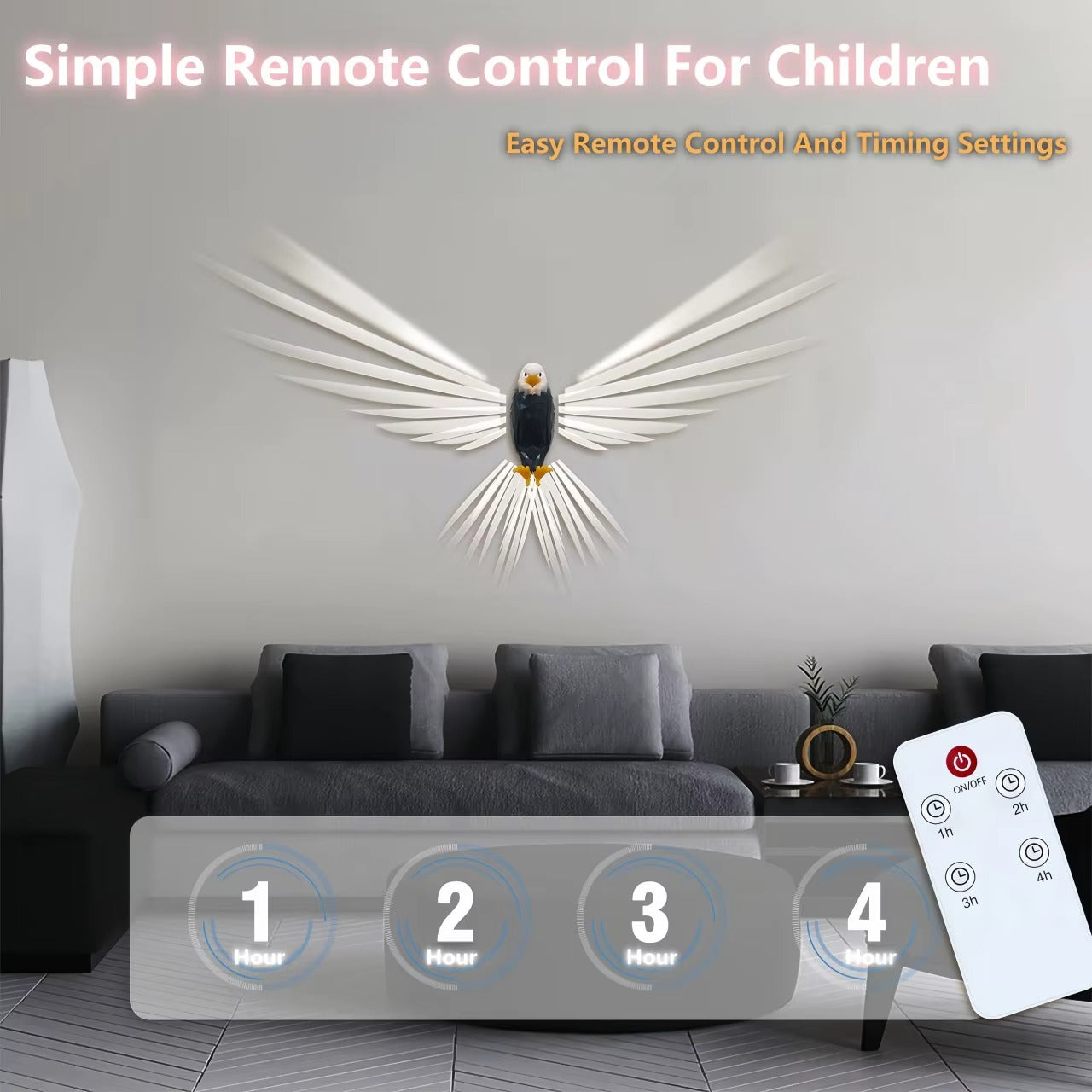Bald Eagle Night Light Projection Lamp