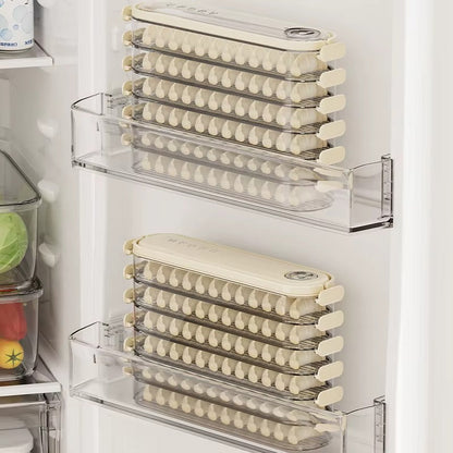 UFORU 3-Layer Food-Grade Dumpling Storage Container | Non-Stick, Stackable, Freezer-Friendly