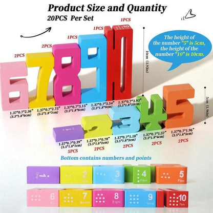 Wooden Numbers Building Block