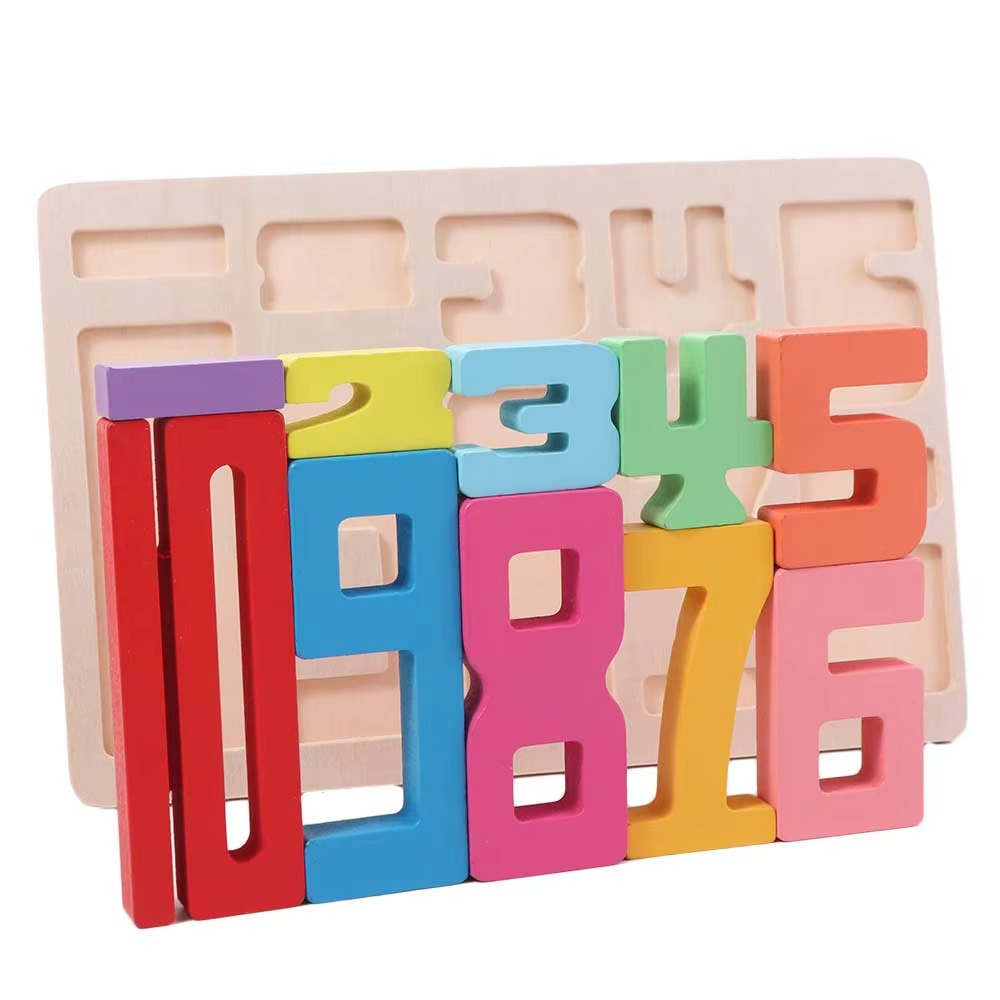 Wooden Numbers Building Block