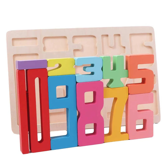 Wooden Numbers Building Block