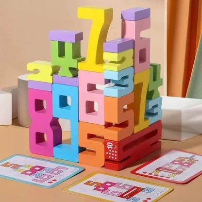 Wooden Numbers Building Block