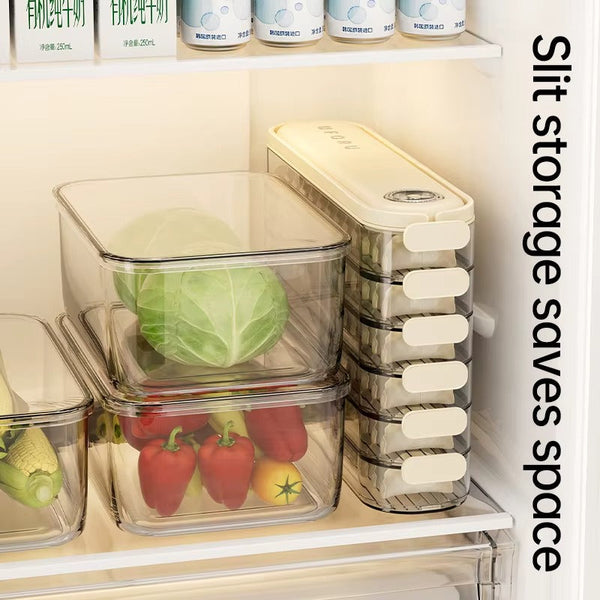 UFORU 3-Layer Food-Grade Dumpling Storage Container | Non-Stick, Stackable, Freezer-Friendly