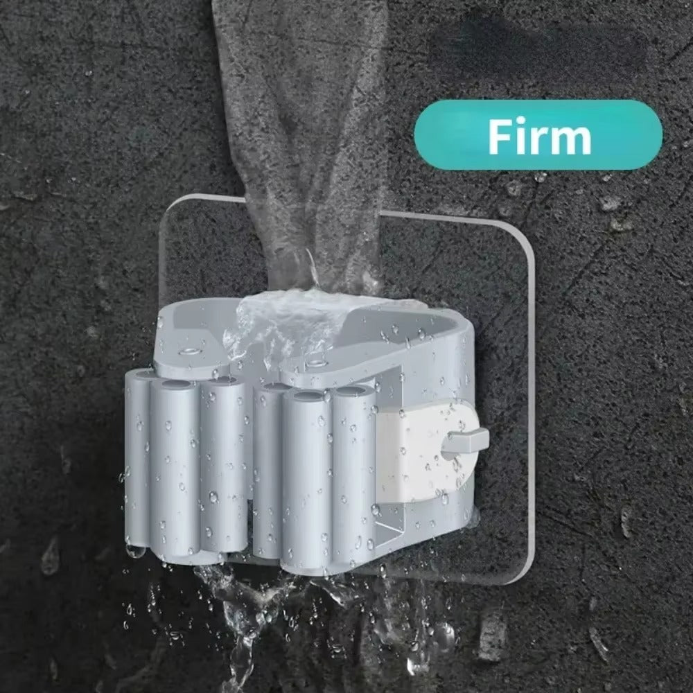 Mop & Broom Organizer Wall Mounted | 6 Pack Holder Rack