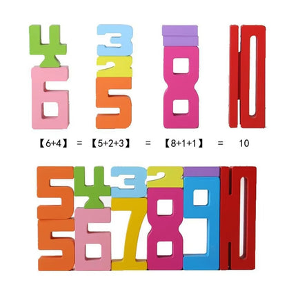 Wooden Numbers Building Block