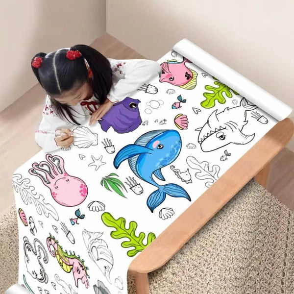 12M Children Drawing Roll Graffiti | with 24 Crayons