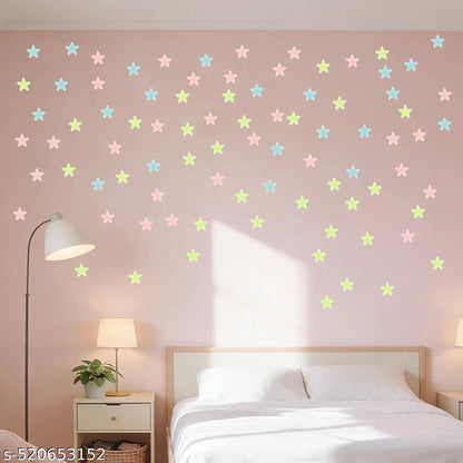 Glow-in-the-Dark Star Wall Decals | 10 PCS