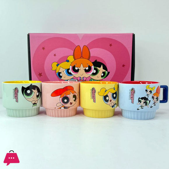 Powerpuff Girls Ceramic Mugs | 4 Cups
