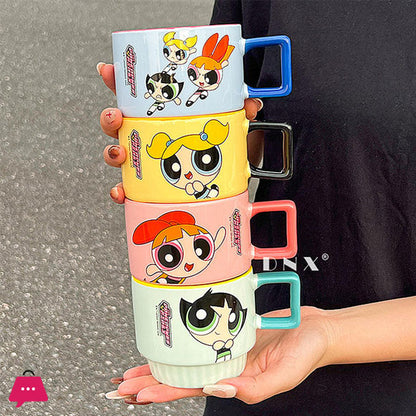 Powerpuff Girls Ceramic Mugs | 4 Cups