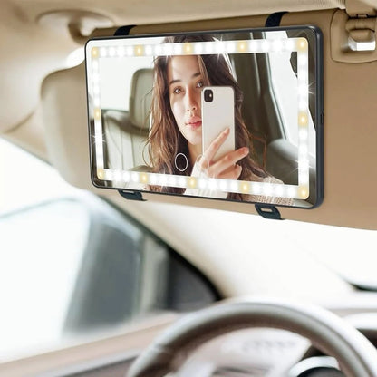 LED Flip Visor Mirror